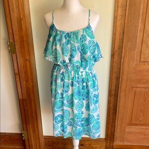 LILLY PULITZER for Target Sea Urchin For You Print Ruffle Dress M